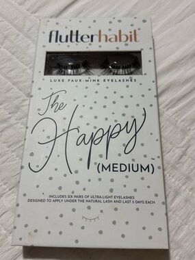 flutterhabit The Happy Medium Luxe Faux-Mink Eyelashes — Black